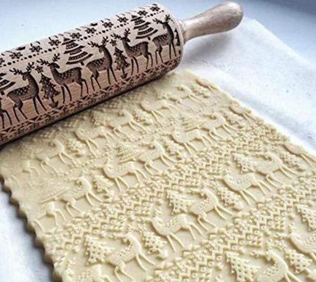 Wooden Rolling Pin for Baking and Noodles – Non-Stick Natural Wood
