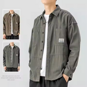 Male Shirts with Pocket Casual Long Sleeves Spring Collection Twill Fabric {Set Of 2}