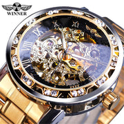 Royal Design Male Mechanical Skeleton Wrist Watch Men Top OEM Luxury Transparent Fashion Diamond Luminous Gear Movement Watches
