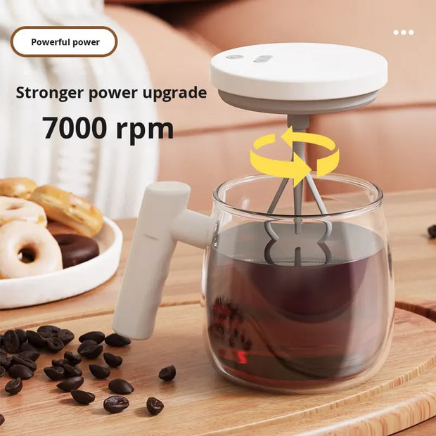 Portable Office Drinkware Automatic Mixing Electric Glass Coffee Mug