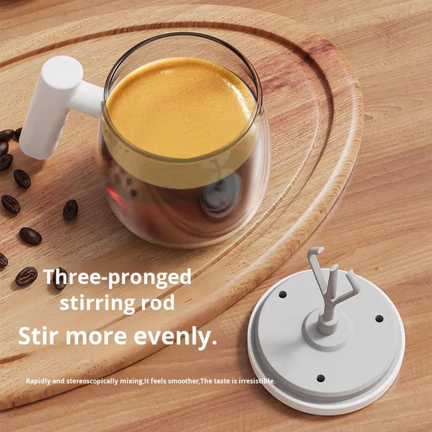 Portable Office Drinkware Automatic Mixing Electric Glass Coffee Mug